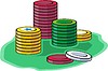 Vector clipart: poker chips