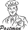 Vector clipart: postman