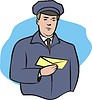 Vector clipart: postman