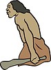 Vector clipart: prehistoric man