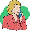 Vector clipart: receptionist