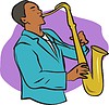 Vector clipart: saxophonist