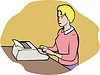 Vector clipart: secretary