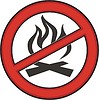 Vector clipart: sign bonfire forbidden