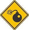 Vector clipart: bomb sign