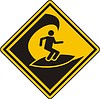 Vector clipart: surfing sign
