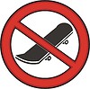 Vector clipart: sign skating forbidden