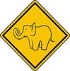 Vector clipart: elephant sign