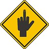 Vector clipart: sign hand with finger up