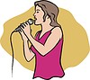 Vector clipart: singer