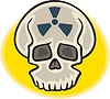 Vector clipart: radioactive skull