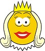 Vector clipart: smiley queen