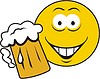 Smiley con cerveza | Ilustración vectorial