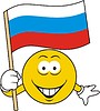 Smiley with Russian flag | Stock Vector Graphics