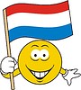 Vector clipart: smiley with Dutch flag