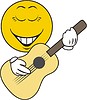 Vector clipart: smiley guitarist