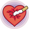 Vector clipart: cigarette in heart