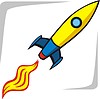 Vector clipart: space rocket