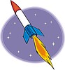 Vector clipart: space rocket