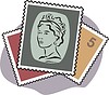 Vector clipart: post stamps