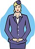 Vector clipart: stewardess