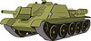 Vector clipart: tank SU-122