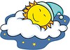 Vector clipart: sleeping sun