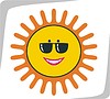 Vector clipart: sun with spectacles