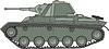 Vector clipart: tank T-70