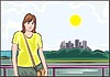 Vector clipart: tourist