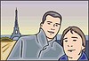 Vector clipart: tourists