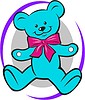 Vector clipart: blue soft toy