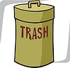 Vector clipart: garbage can