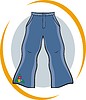 Vector clipart: bell-bottomed trousers