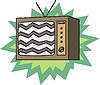 Vector clipart: TV set