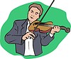 Vector clipart: violinist