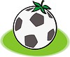 Векторный клипарт: арбуз - футбольный мяч