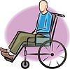 Vector clipart: wheelchair