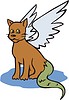 Vector clipart: winged cat