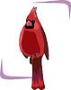 Vector clipart: red parrot