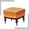 Vector clipart: padded stool