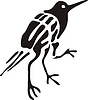 Vector clipart: Chinese mythical three-legged bird