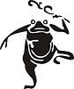 Векторный клипарт: жаба из китайских мифов