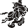 Vector clipart: Chinese mythical horseman