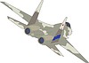 Vector clipart: fighter aircraft