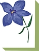 Vector clipart: blue flower