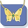 Vector clipart: butterfly pendent