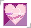 Vector clipart: heart, bow and arrows