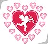 Cupids and hearts | Stock Vector Graphics