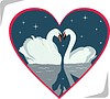 Vector clipart: swans